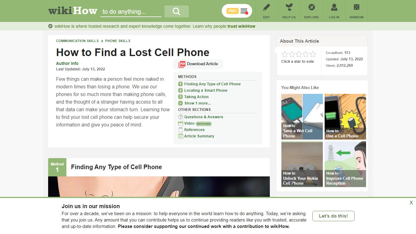 4 Ways to Find a Lost Cell Phone - wikiHow