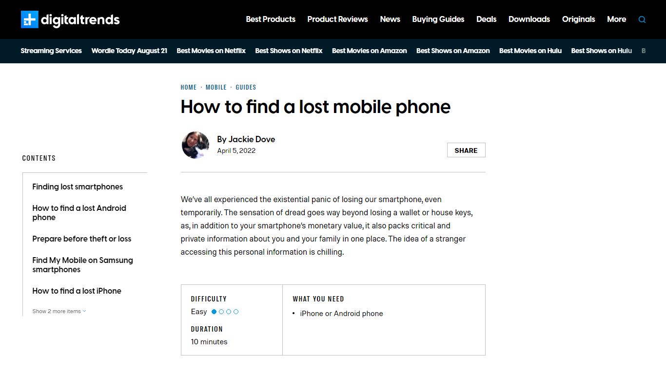 How to find a lost mobile phone | Digital Trends